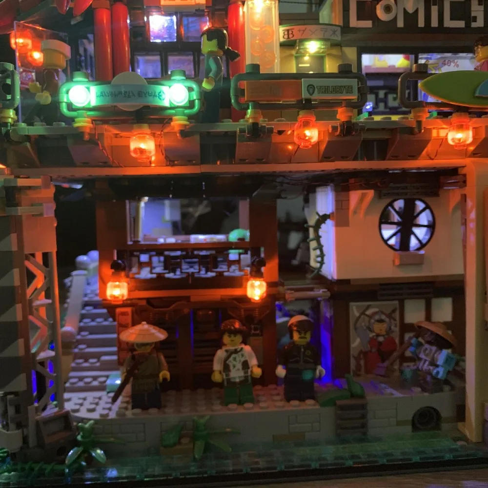 06066 NINJAGO городской светодиодный комплект для совместимого Iego 70620 образование строительные блоки кирпичи игрушки рождественские подарки