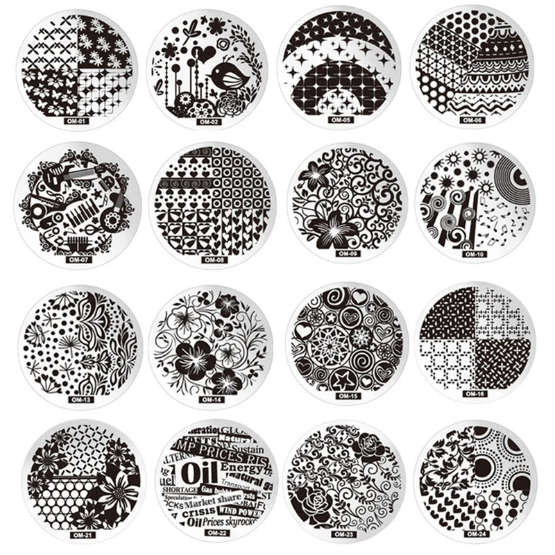 

4Pcs/Set Nail Art Print Template DIY Nail Art Nail Decals Designs Nail Flowers Nail Art Decorations Beauty Nail Supplies