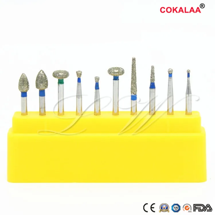 1 box high speed dental diamond burs kits teeth polishing burs dentistry durable material