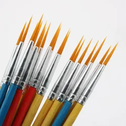 20pcs/Set Long Tail Nylonhair Hook Line Pen Painting Brush Children DIY Art Supplies Tool Art Stationery Watercolor Painting Pen