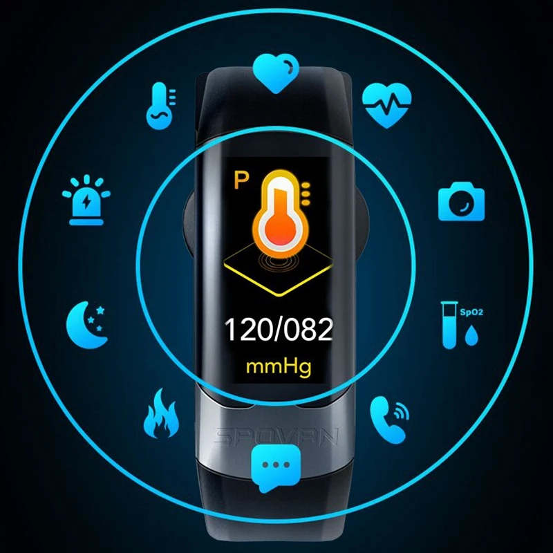 FFYY-spovan H02 Bluetooth браслет G сенсор для женщин физиологический пульсометр измеритель артериального давления Шагомер фитнес-трекер Смарт