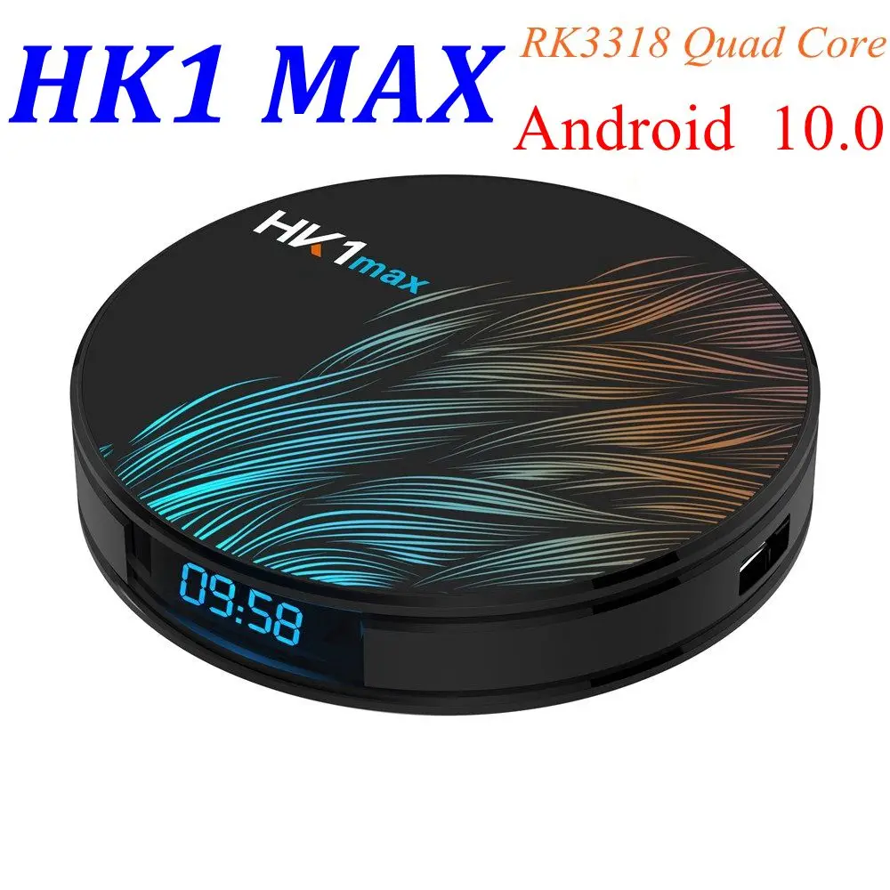 HK1 MAX Android 10 0 Смарт ТВ коробка 4 Гб DDR3 объемом памяти 32 или 64 ГБ RK3318 Quad core 2 г/5G