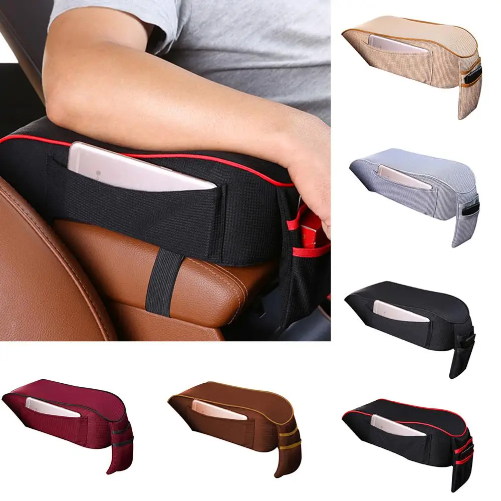 

SALE Car Armrest Cushion Memory Foam Car Armrest Pad Auto Center Console Armrest Pillow with Phone Holder Storage Bag Universal