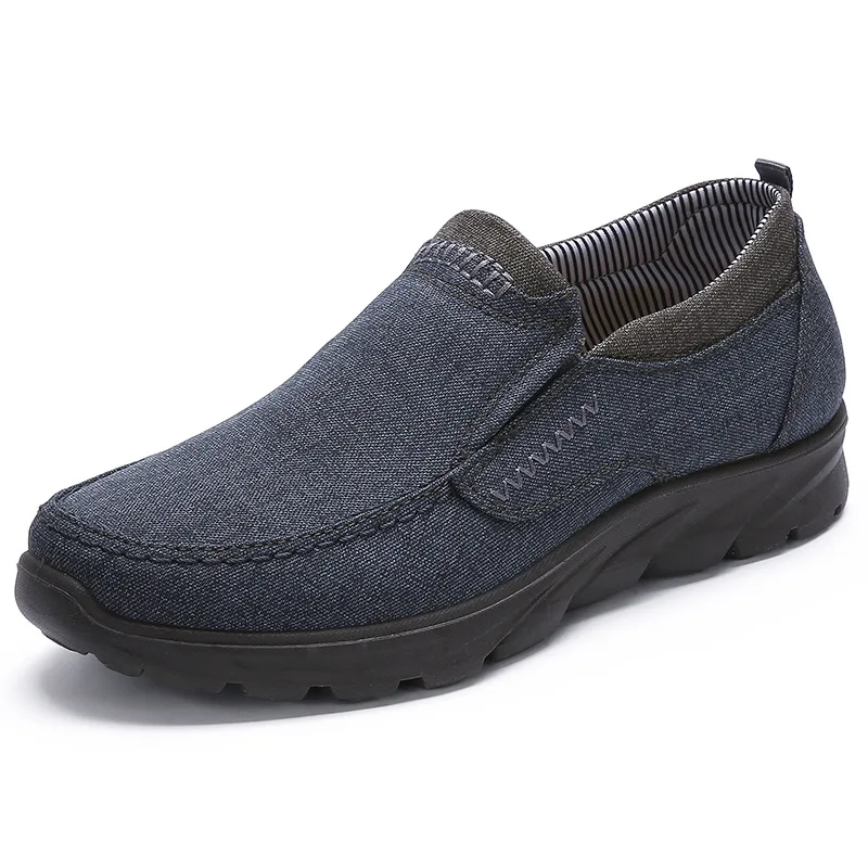 Men's Casual shoes Slip on Loafers Plus size Trainers Adult Patchwork None-Woven Breathable Boat shoes leather male shoe 3