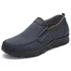 Men's Casual shoes Slip on Loafers Plus size Trainers Adult Patchwork None-Woven Breathable Boat shoes leather male shoe 3