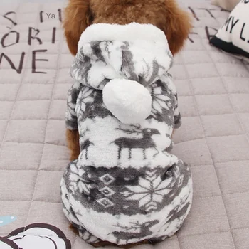 

100% Cotton Print Pet Dog Warm Clothes Puppy Jumpsuit Hoodie Coat Doggy Apparel Keep Warm Dog Clothes Pet Clothes