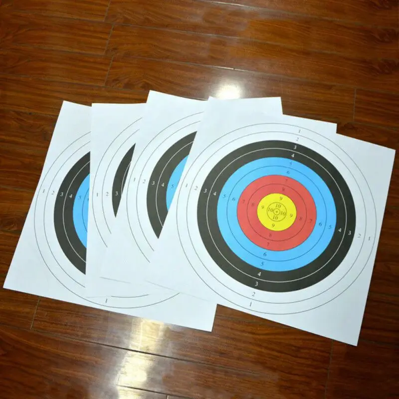 2019, 10 шт., бумага для стрельбы из лука, 60x60 см, тренировочный лук для стрельбы и стрелы, аксессуары для папепейнтбола