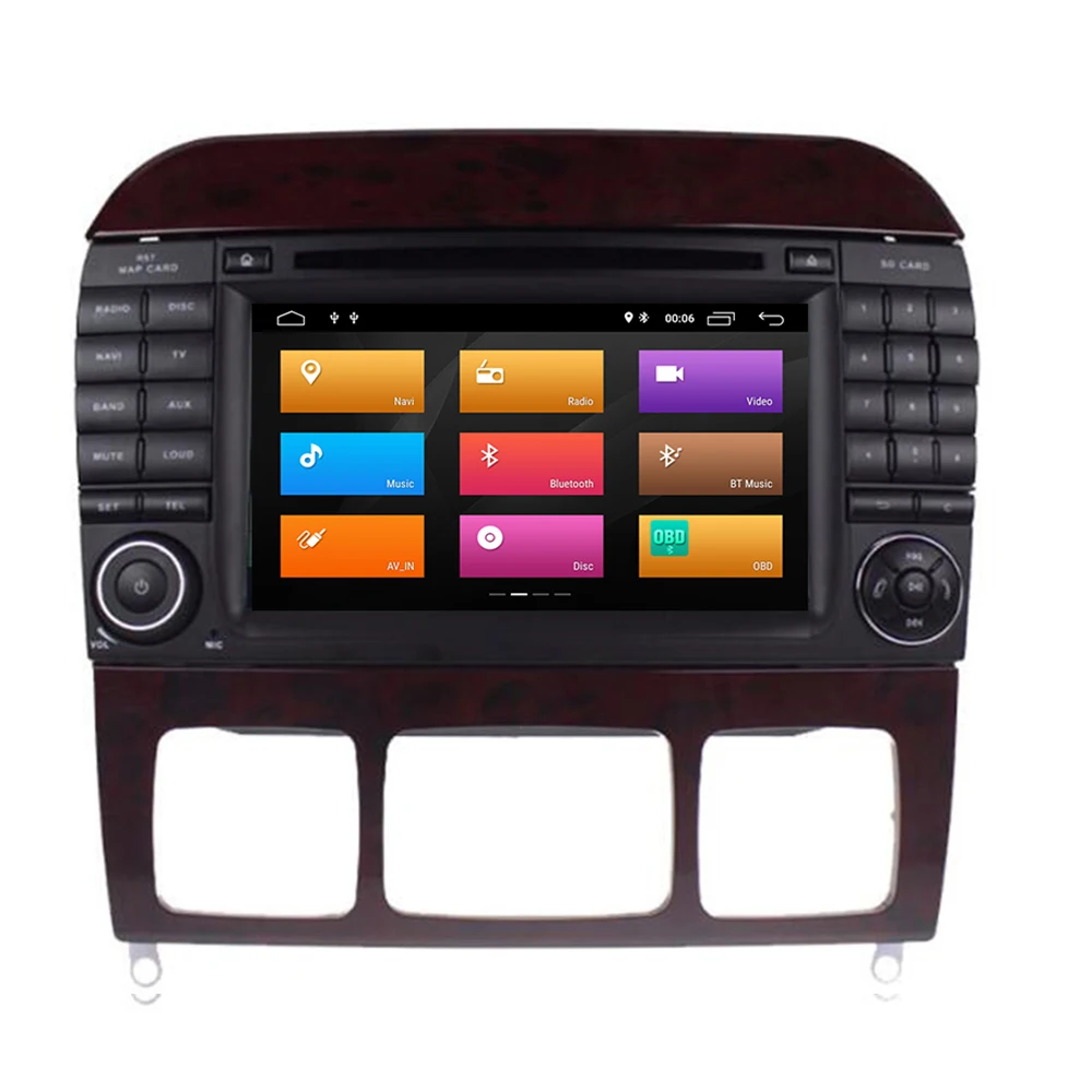 Excellent IPS DSP 8 Core 4G RAM 2 din Android 9 Car radiio Multimedia player dvd GPS For Benz/S280/S320/S350/S400/S500/W220/W215/C S Class 3