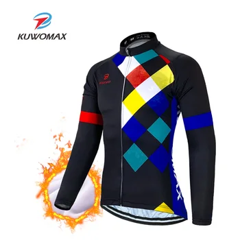 

2020 KUWOMAX Keep Warm Long Sleeve Pro Cycling Jerseys Thermal MTB Bicycle Clothing Maillot Ciclismo Sportswear Bike Clothes.