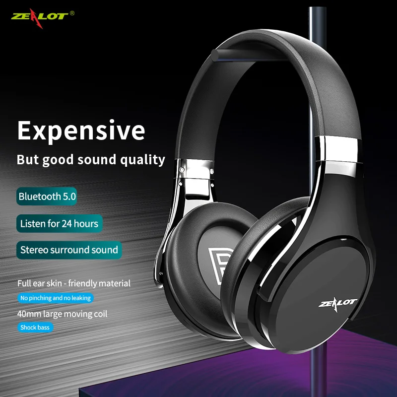 ZEALOT-B21 Wireless Bluetooth Headphones Foldable Bass Wireless