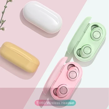 

TW60 Portable Tws Wireless Headset Headphones Bluetooth 5.0 Earphones Touch Pop-up True Mini Earbuds Earpiece for Huawei Xiaomi