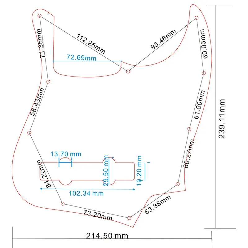 Pleroo заказное качество Pickguard-для США 10 отверстий 5 струн джазовый бас-гитара с царапинами