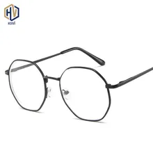 Модные деревянные многоугольник стол для чтения при миопии очки Для мужчин Для женщин металлический каркас дужки на пружине близорукие очки-100-150-200-250-300-350-400