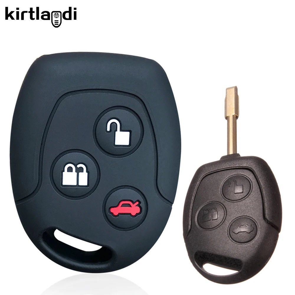 Силиконовый брелок для ключей Ford Fiesta Mk5 Mk6 Fusion Mondeo Mk3 Focus 2 Mk1 Transit Street Ka чехол