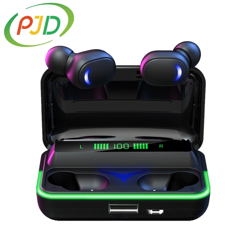 Беспроводные Игровые наушники PJD TWS Bluetooth 5 1 с низкой задержкой и светодиодным