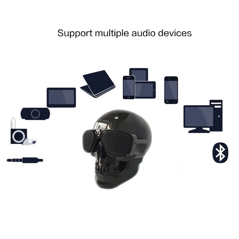 Bluetooth-динамик очки с покрытием череп переносной беспроводной Bluetooth стерео динамик с HD звуком и басом