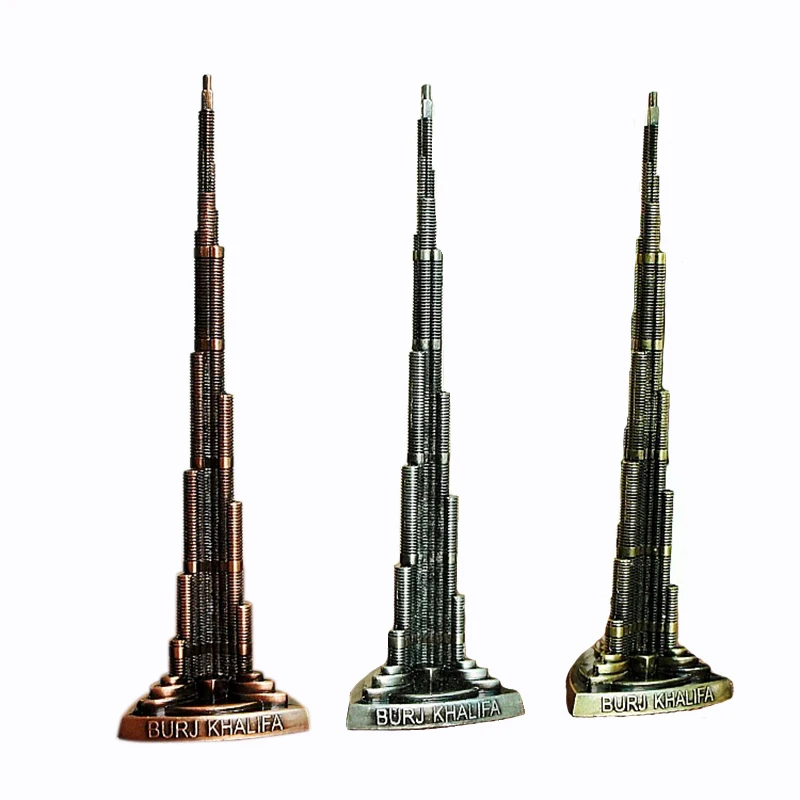 Burj Khalifa башня из сплава миниатюрные фигурки украшения для офиса гостиная