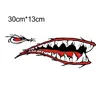 DSYCAR 1Pair Shark Teeth Mouth Vinyl Sticker Decals Dinghy Kayak Boat Fishing Motorcycle Car Bumper Graphics Accessories ► Photo 3/6