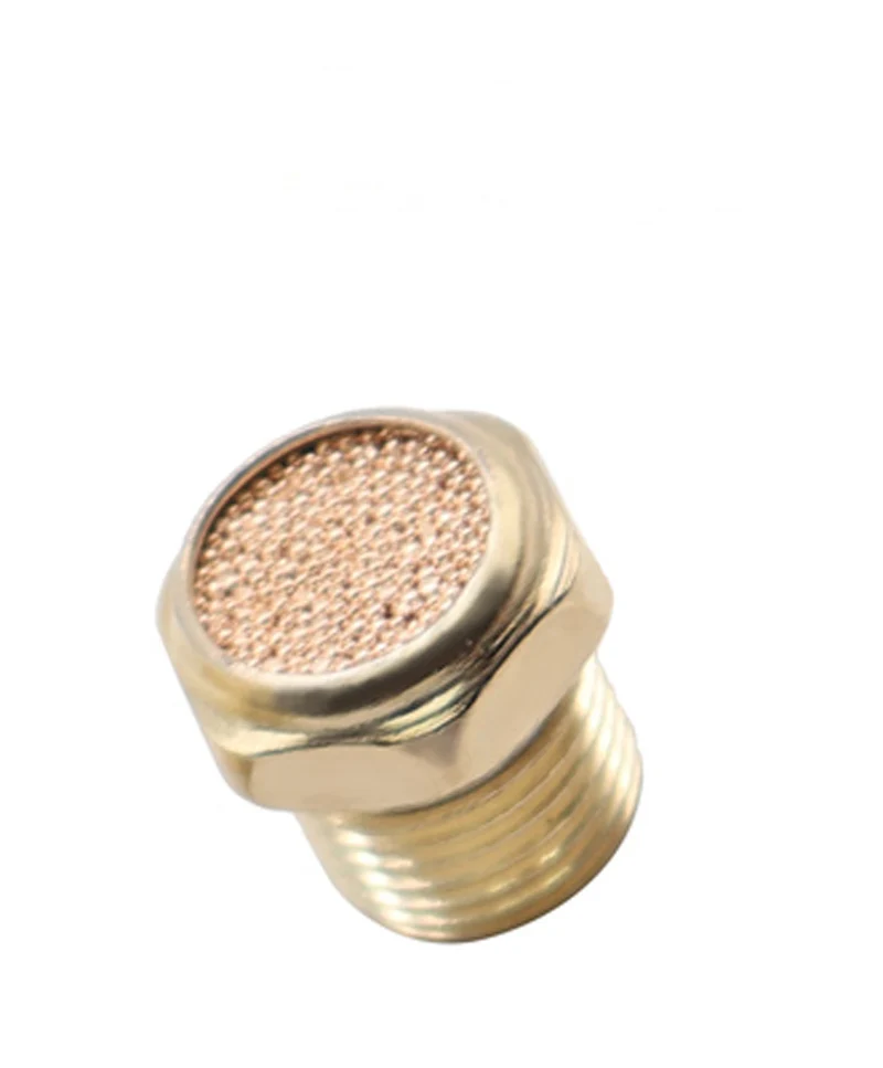 

Pneumatic flat head brass exhaust muffler BSL M5 1/8" 1/4" 3/8" 1/2" noise muffler fitting solenoid valve filter connector