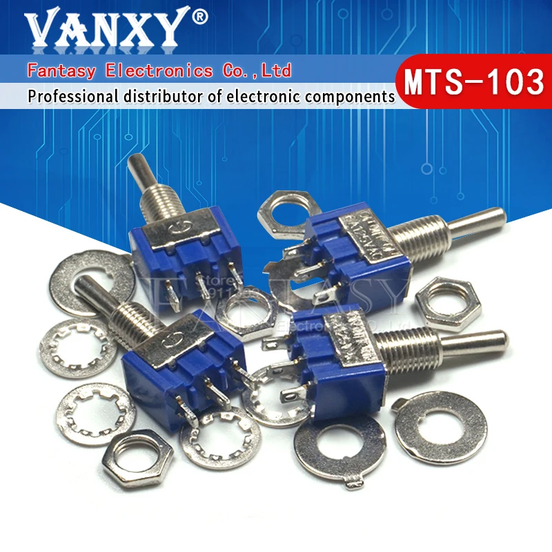 5 шт. Φ 6A 125V Mini 3/6PIN ON OFF/ON OFF Рычажные переключатели для включения освещения