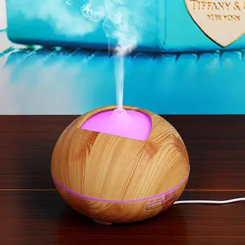 

400ml Wood Grain Ultrasonic Air Purifier Humidifier Mist Diffuser