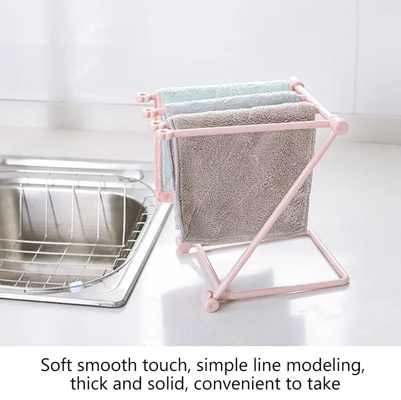 

Collapsible 4 Layers Cloth Kitchen Towel Rack Free Punch Surface Storage Rack Cup Holder Solid Storage Organizer Rack
