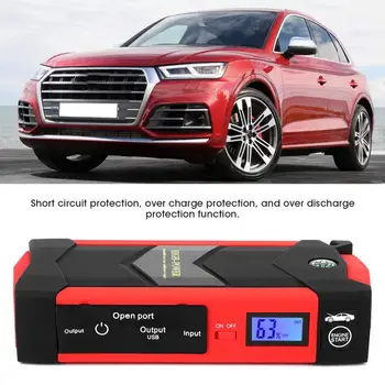 

12V 20000Mah Multifunctional Digital Display Smart Jump Starter Emergency Power Bank Charger Kit Red booster batterie voiture