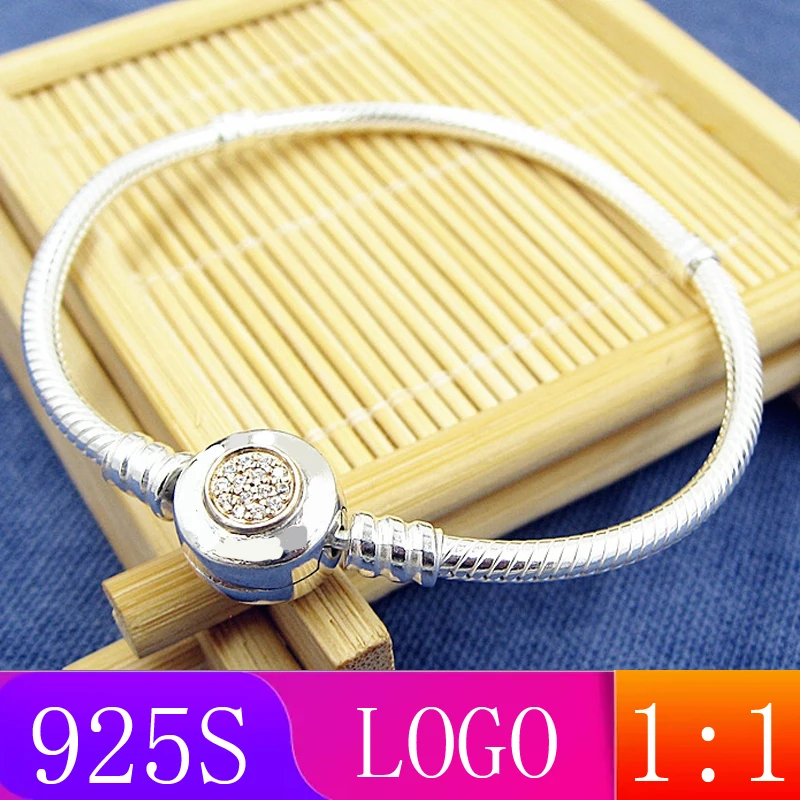 

LISM [Wholesale] S925 Sterling Silver 2019 Winter New 1: 114K Logo Basic Snake Bracelet Fashion Lady Gift DIY Original Jewelry