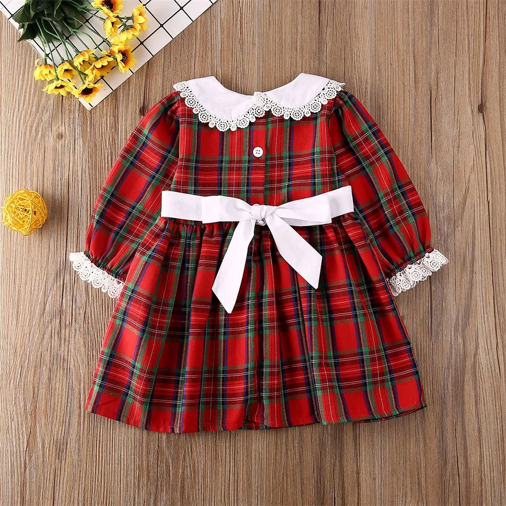 Г. Рождественская одежда для малышей в красную клетку одинаковый комплект для больших и маленьких сестер, топы для маленьких девочек, платье-комбинезон рождественские наряды Рождественская одежда