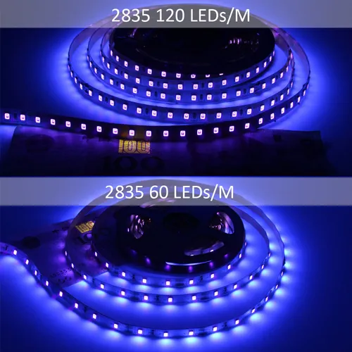 12V UV Led 스트립 빛 5050 2835 SMD 395-405nm 자외선 LED 다이오드 리본 보라색 유연한 테이프 램프 DJ 형광 2