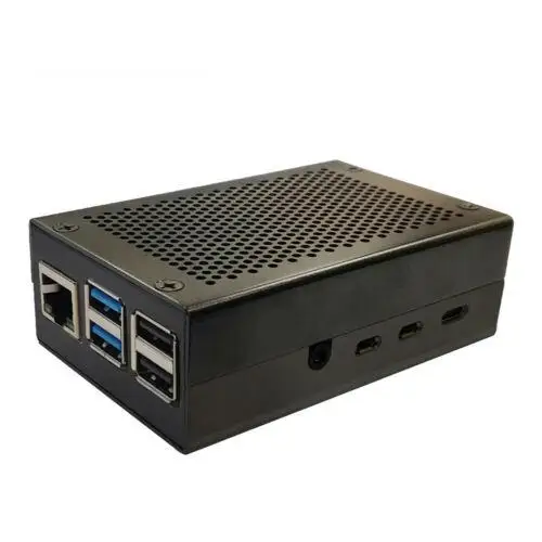 

DishyKooker Fit For Raspberry Pi 4 Metal Enclosure Protective Box Shell Case