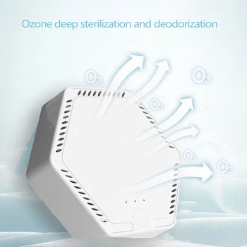 

Portable Ozone Generator Anion Air Purifier Vegetable Fruit Sterilizer For Car Refrigerator Disinfection Sterilization