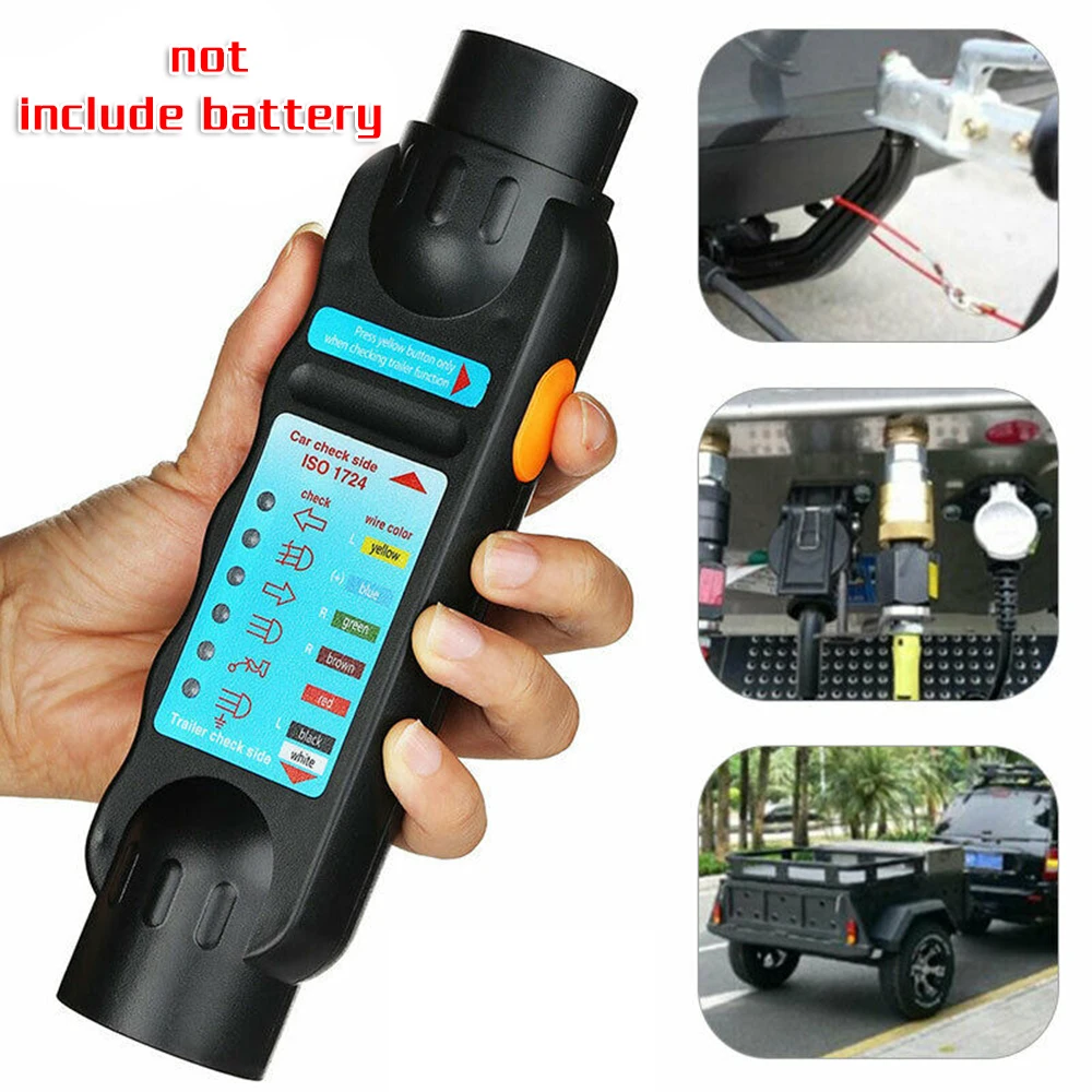 

20 * 5 * 4 Cm 7 Pin Towing Trailer Caravan Light Signal Wiring Circuit Tester Detector Matched With Female Pin