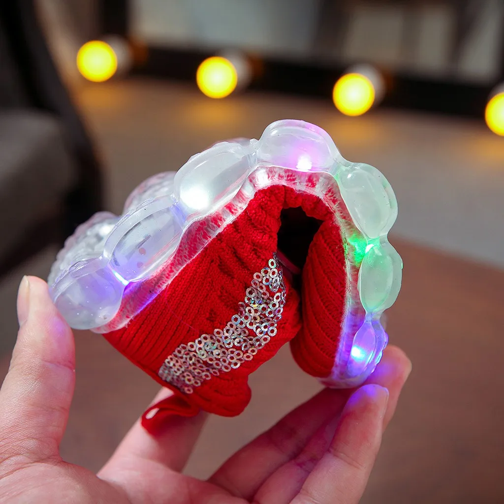 Children Kid Baby Girls Boys Bling Led Luminous Sport Run Sneakers Casual Shoes soft sole mesh Hook&Loop baby shoes lovely