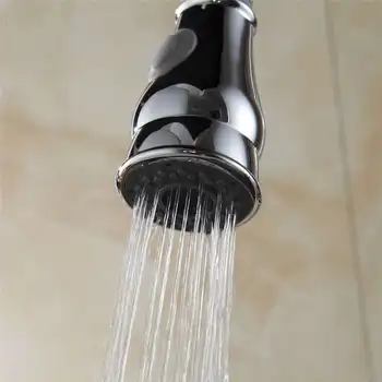 

WF-2001 ABS Chrome Brushed Nickel Pull Down Kitchen Faucet Sink Faucet Double Spout Sprayer for Kitchen Bathroom