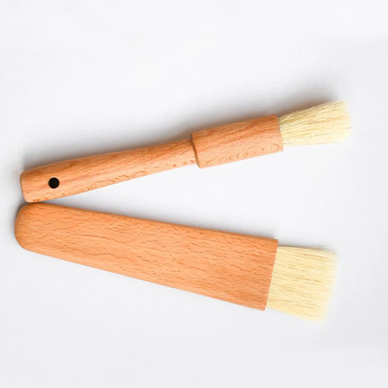 Kitchen Brush Pastry Baking Brush Barbecue Oil Brush Kitchen Cooking Brush Round Handle Bristle BBQ Tools