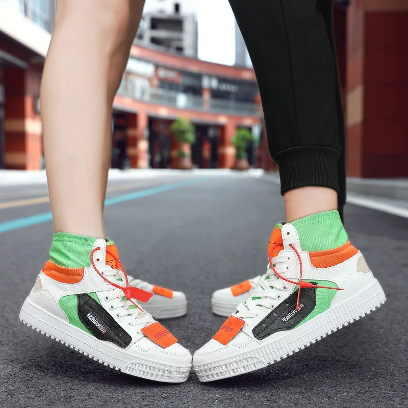 

Street Fashion MEN'S Shoes Autumn And Winter Korean-style Trend Hip Hop Versatile Men Couples Canvas Breathable Casual High-top