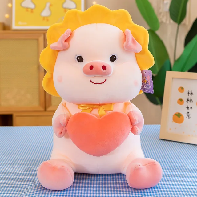 Piggy Doll Hugs Love Warm Color Cute Soft Pig Plush Doll Soothing Gift Decoration Ornaments for Friends Confess Holiday Surprise 1