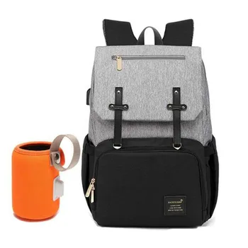 

2020 Diaper Bag Mummy Daddy Backpack Baby Stroller Bag Waterproof Oxford Handbag Nursing Nappy Bag Kits USB Rechargeable Holder