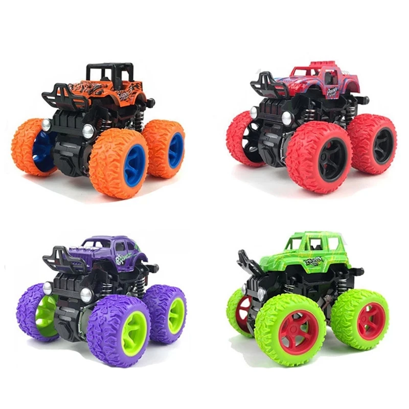 

6 Styles Mini Inertia Off-road Vehicle Pull Back Excavator Toy Little Boy Friction Stunt Fun Toy Car Children Christmas Gift