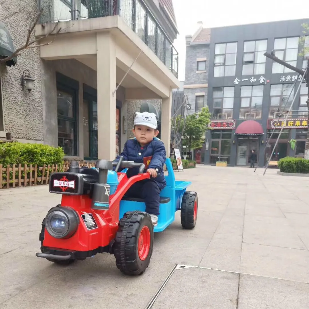 Children's Walk-behind Tractor Electric Toy Car can Sit on People With Bucket Dual-drive Children Baby Car Four-wheel Oversized 3 Children's Walk-behind Tractor Electric Toy Car can Sit on People With Bucket Dual-drive Children Baby Car Four-wheel Oversized 3