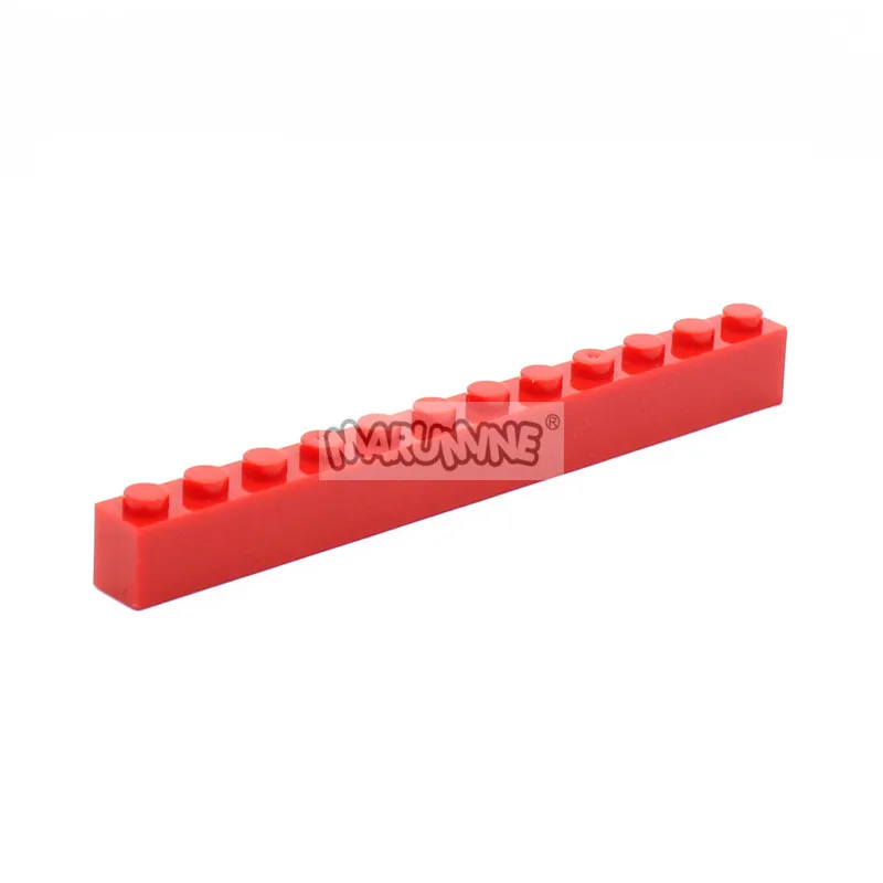 MARUMINE 6112 1x12 кубики куб 50 шт./лот базовые строительные блоки часть город МОС частицы DIY классическое образовательное Строительство игрушки - Цвет: Красный