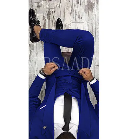 Royal Blue TPSAADE новейший дизайн пальто брюки зеленый мужской Костюм приталенный 3 предмета смокинг стильные костюмы для жениха на заказ Выпускной вечерние Блейзер Terno - Цвет: Royal Blue