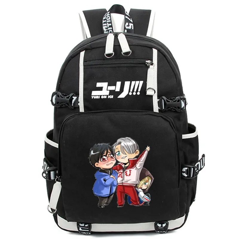 Новое поступление Аниме YURI! Женский и мужской рюкзак Nikiforov Bolsa Mochila Masculina для