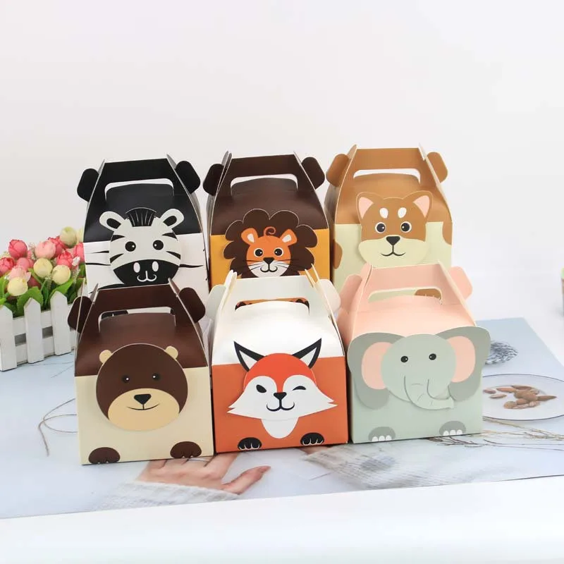 Caja de caramelos de animales para niños, caja de caramelos de León