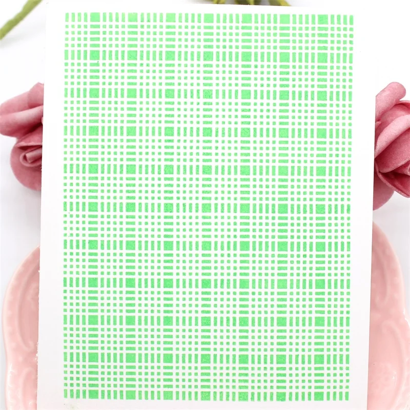 YPP ремесло Gingham фон прозрачный силиконовый штамп/печать для DIY Скрапбукинг/фотоальбом декоративная печать