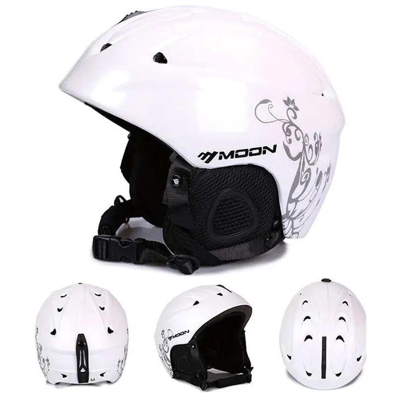 Шлем MOON для катания на лыжах, сноуборде, Осень-зима, для взрослых, мужчин, скейтборд, оборудование для мужчин, t, спортивные защитные лыжные шлемы с очками, 2 подарка - Цвет: MS86-08