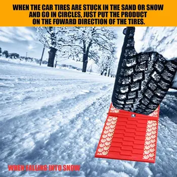 

2 pieces of tire skid plate car mud snow sand off the hook board foldable skid plate emergency rescue tire skid pad
