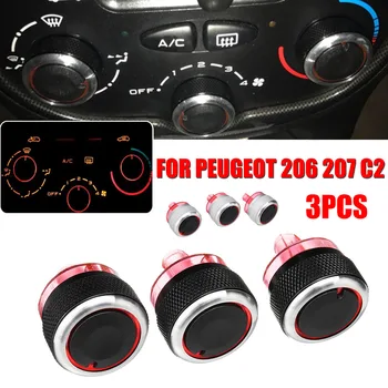 

For PEUGEOT 206 207 C2 Switch Knobs A/C Heater Control Button Air Conditioning Button Auto Accessories