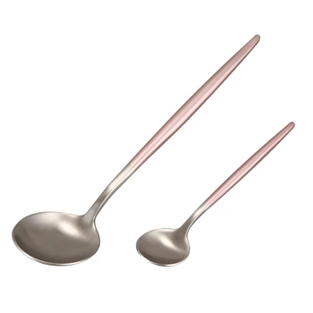 

Tableware Set Stainless Steel Cutlery Set Western Food Tableware Luxury Fork Teaspoon Knife Cutlery Set Pink&Silver